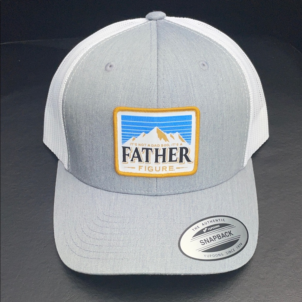 Father Figure Gray and White Snapback Hat